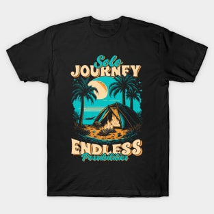 summer solo camping vintage T-Shirt